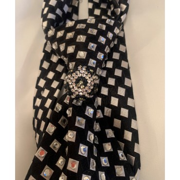 Black w/Rhinestone Necktie